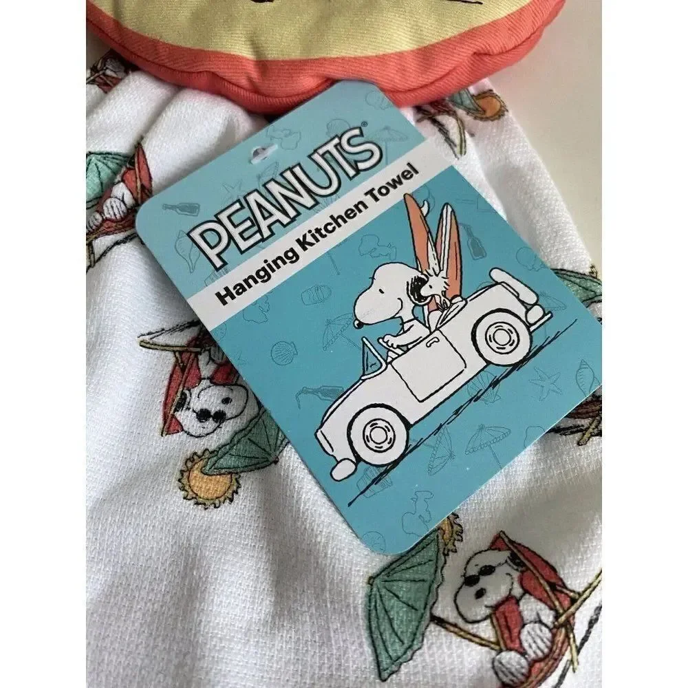 Peanuts Snoopy At The Beach‎ Summer Hanging Kitchen Towel NEW